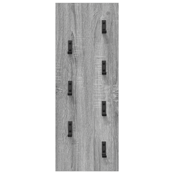 Cabideiro de Parede Sonoma cinzento 30 x 1.5 x 80 cm M 5