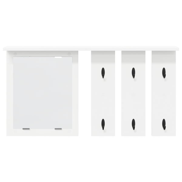 Perchero de pared Blanco 85 x 10 x 45 cm Madera contrachapada M 5