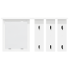 Perchero de pared Blanco 85 x 10 x 45 cm Madera contrachapada 5