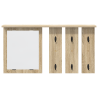 Perchero de pared con estante Roble Sonoma 85 x 10 x 45 cm 5