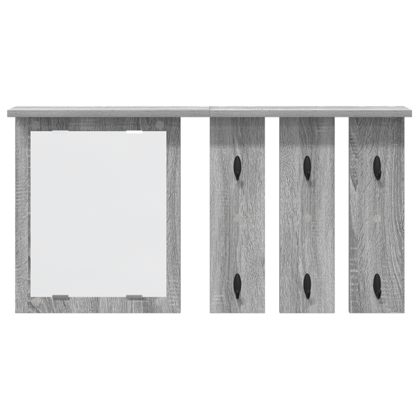 Perchero de pared con estante Gris sonoma 85 x 10 x 45 cm M 5