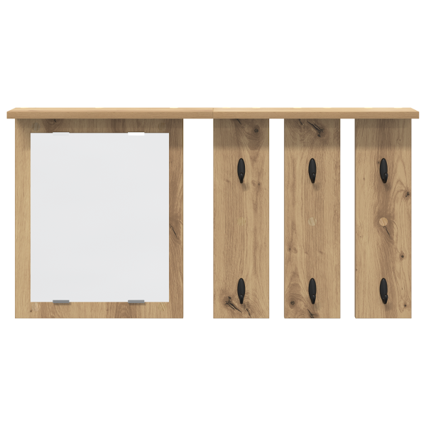 Perchero de pared con estante Roble artisan 85 x 10 x 45 cm M 5