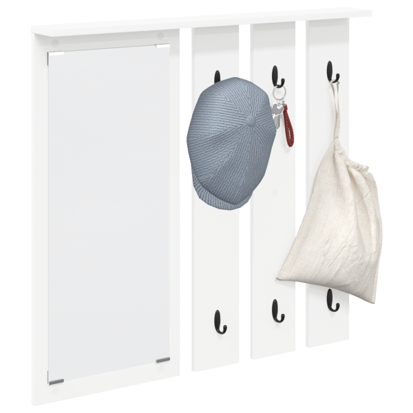 Perchero de pared Blanco 84 x 10 x 80 cm Madera contrachapada M 3