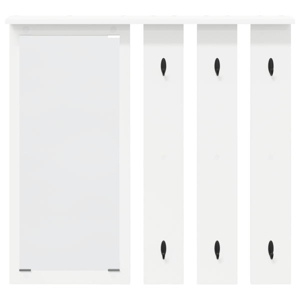 Perchero de pared Blanco 84 x 10 x 80 cm Madera contrachapada M 5