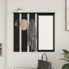 Perchero de pared con estante Roble negro 84 x 10 x 80 cm 4