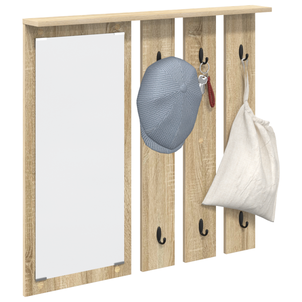 Perchero de pared con estante Roble Sonoma 84 x 10 x 80 cm M 3