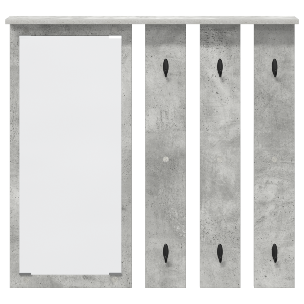 Perchero de pared con estante Gris hormigón 84 x 10 x 80 cm M 5