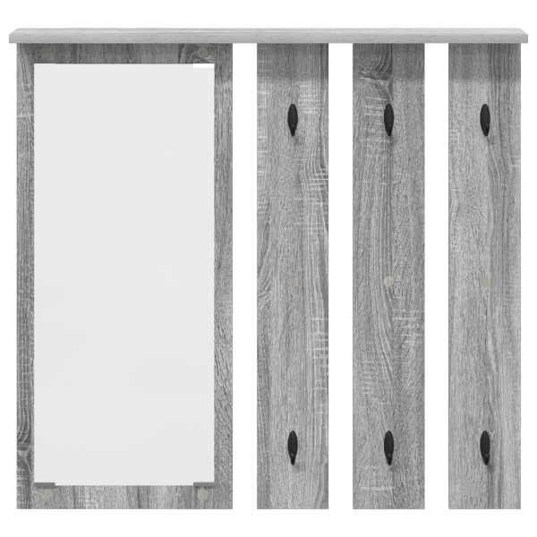 Perchero de pared con estante Gris sonoma 84 x 10 x 80 cm M 5
