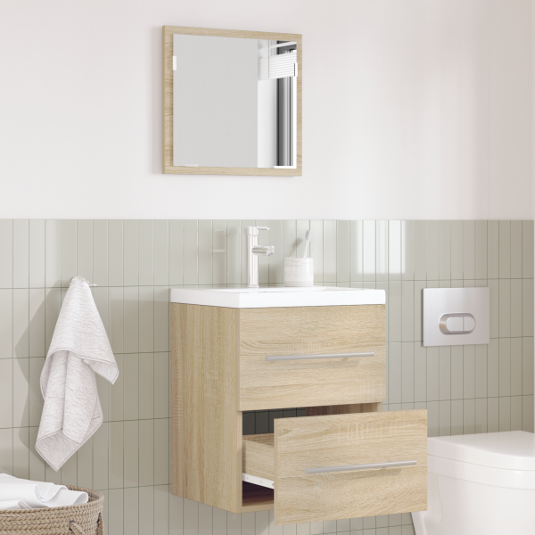 Gabinete de Baño con cajón Roble de Sonoma 41 x 38.5 x 48 cm D