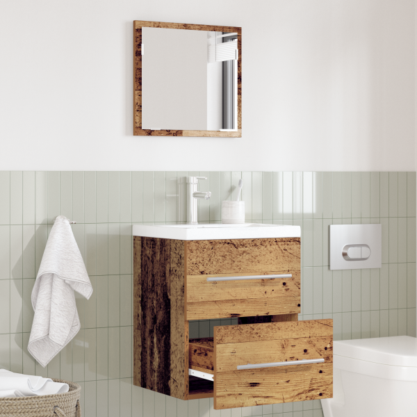 Gabinete de Baño con cajón Madera envejecida 41 x 38.5 x 48 cm D