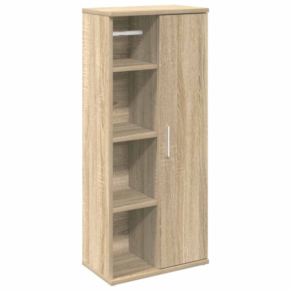 Mueble de baño con portarrollos roble Sonoma 39x22x90 cm M 2