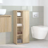 Mueble de baño con portarrollos roble Sonoma 39x22x90 cm 3