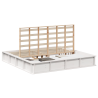 Estrutura da Cama com armazenamento Branco 200 x 200 cm madeira 3