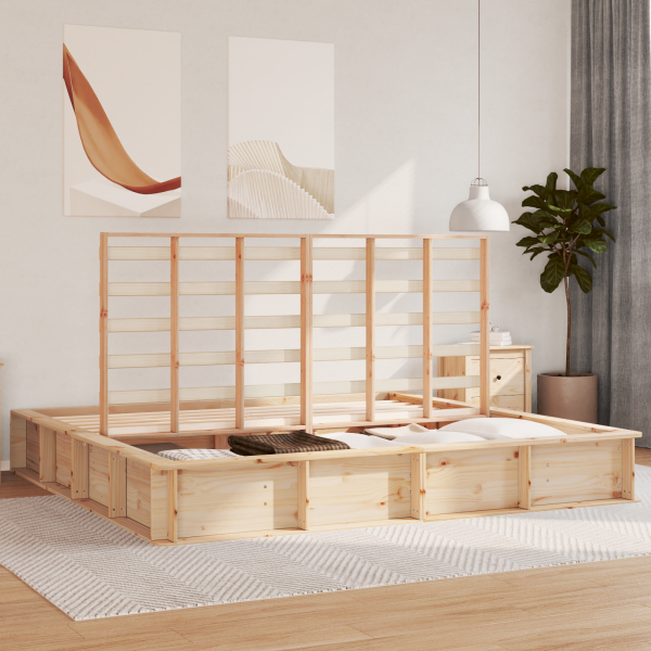 Estructura de cama Marrón 180 x 200 cm Madera M 4