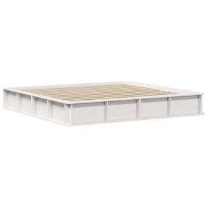 Estructura de cama Blanco 180 x 200 cm Madera y metal H