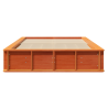 Estructura de cama Marrón cera 120 x 200 cm Madera maciza 5