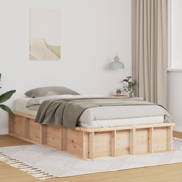 Estructura de cama Marrón 100 x 200 cm Madera D