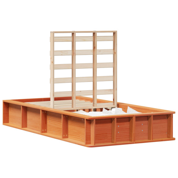 Estructura de cama Marrón cera 100 x 200 cm Madera M 3