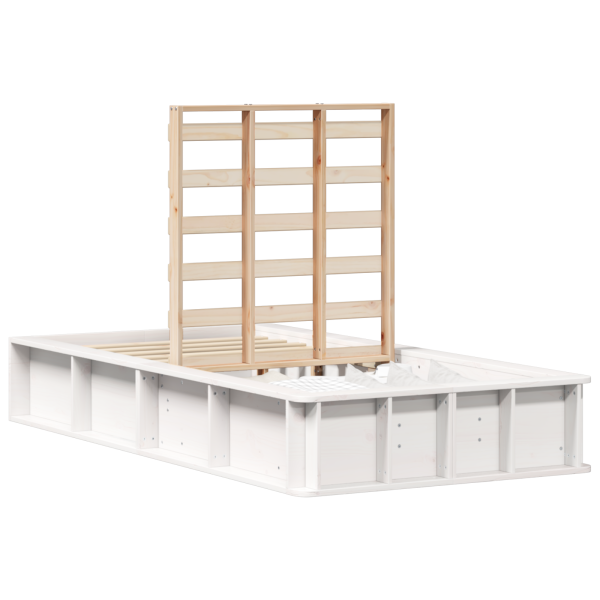 Estructura de cama con almacenamiento Blanco 80 x 200 cm Madera M 3