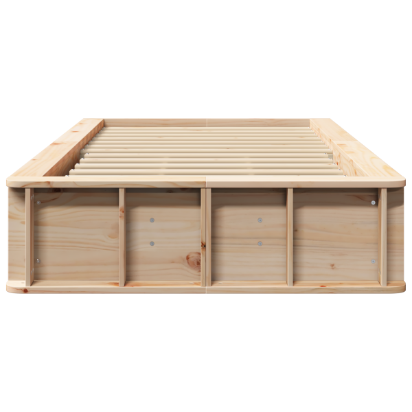 Estructura de cama con almacenamiento Manual Marrón 90 x 190 cm Madera M 5