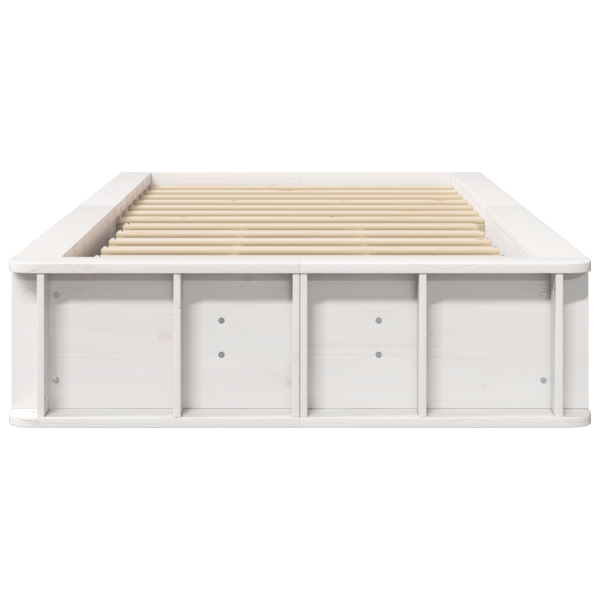 Estrutura da Cama com armazenamento Manual Branco 90 x 190 cm madeira M 5
