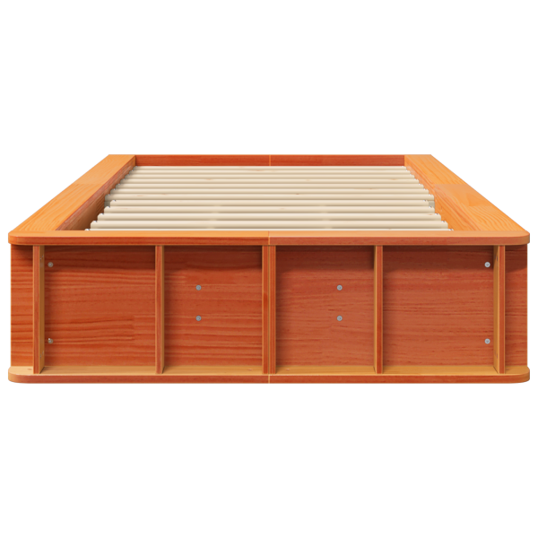 Estrutura da Cama Castanho-mel 90 x 190 cm Madeira maciça M 5