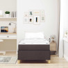 Cama Box Marrom e Branco e Marrom Escuro 80 x 200 cm tecido 5
