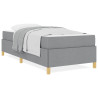 Cama Box Cinza Claro e Branco e Cinza Claro 90 x 190 cm tecido 4