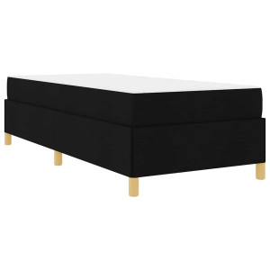 Cama tipo Box Spring Otro Negro y Blanco 90 x 190 cm tela H