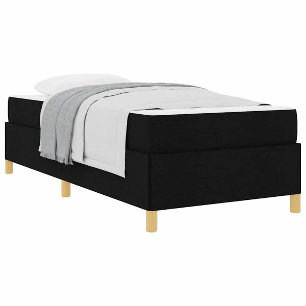 Cama tipo Box Spring Otro Negro y Blanco 90 x 190 cm tela M 3