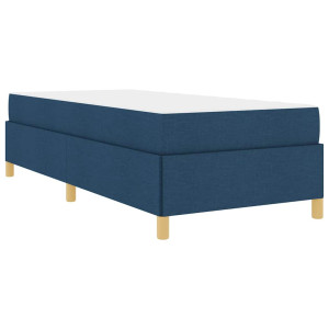 Cama tipo Box Spring Otro Azul y Blanco 90 x 200 cm tela H