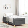 Cama tipo Box Spring Otro Gris oscuro 100 x 200 cm tela 1