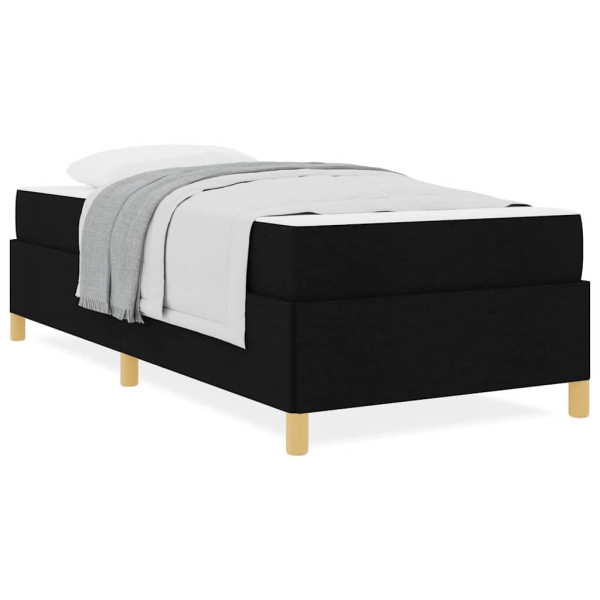 Cama tipo Box Spring Negro y Blanco y Negro 100 x 200 cm tela M 4