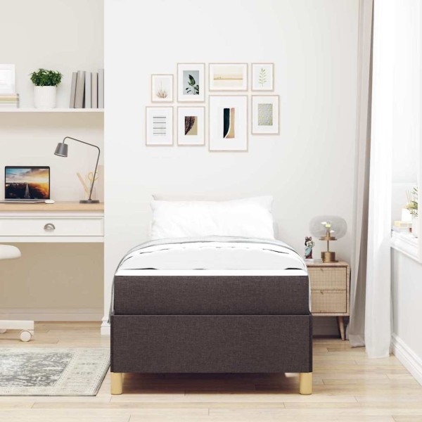 Cama Box Outros Marrom Escuro e Branco 100 x 200 cm tecido M 5