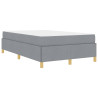 Cama tipo Box Spring Otro Gris claro y Blanco 120 x 190 cm tela 2