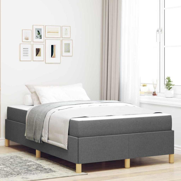Cama tipo Box Spring Otro Gris oscuro 120 x 190 cm tela D