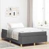 Cama tipo Box Spring Otro Gris oscuro 120 x 190 cm tela 1