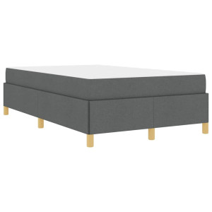 Cama tipo Box Spring Otro Gris oscuro 120 x 190 cm tela H
