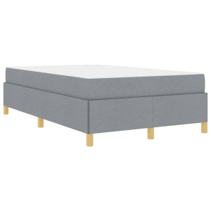 Cama Box Cinza Claro e Branco e Cinza Claro 120 x 200 cm tecido H