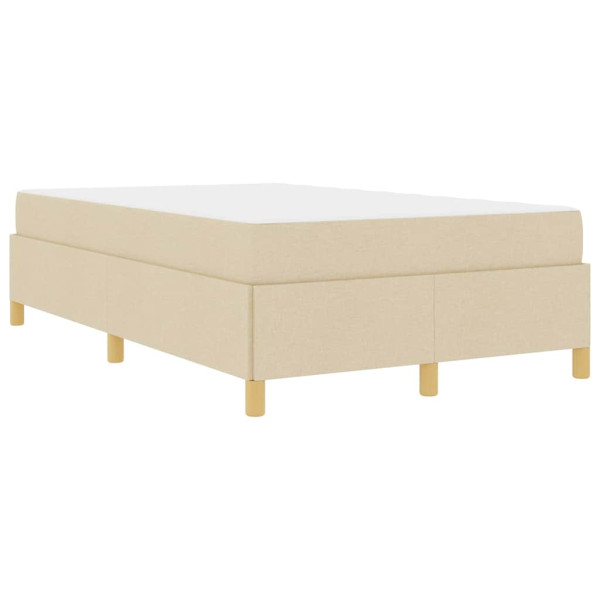 Cama tipo Box Spring Otro Crema y Blanco 120 x 200 cm tela M 2