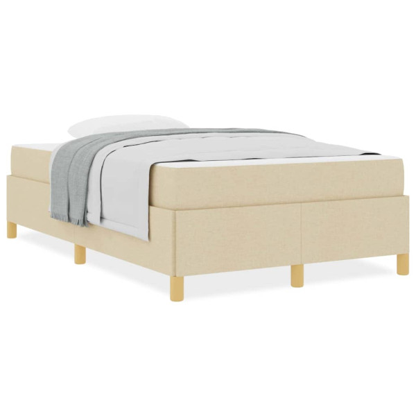 Cama tipo Box Spring Otro Crema y Blanco 120 x 200 cm tela M 4