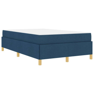 Cama tipo Box Spring Otro Azul y Blanco 120 x 200 cm tela H