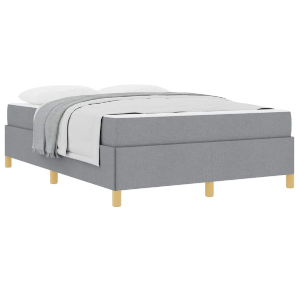 Cama Box Cinza Claro e Branco e Cinza Claro 140 x 200 cm tecido M 3