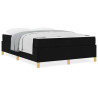 Cama tipo Box Spring Negro y Blanco y Negro 140 x 200 cm tela 4