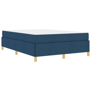Cama tipo Box Spring Negro. Marrón y Blanco 140 x 200 cm tela H