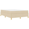 Cama tipo Box Spring Otro Crema y Blanco 160 x 200 cm tela 2