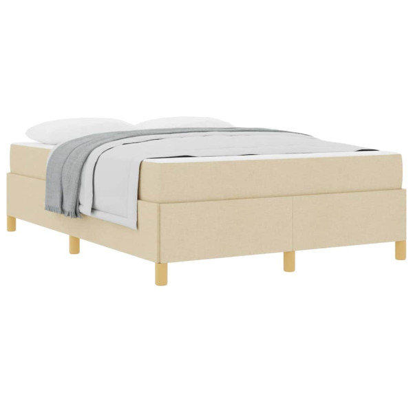 Cama Box Outros Creme e Branco 160 x 200 cm tecido M 3