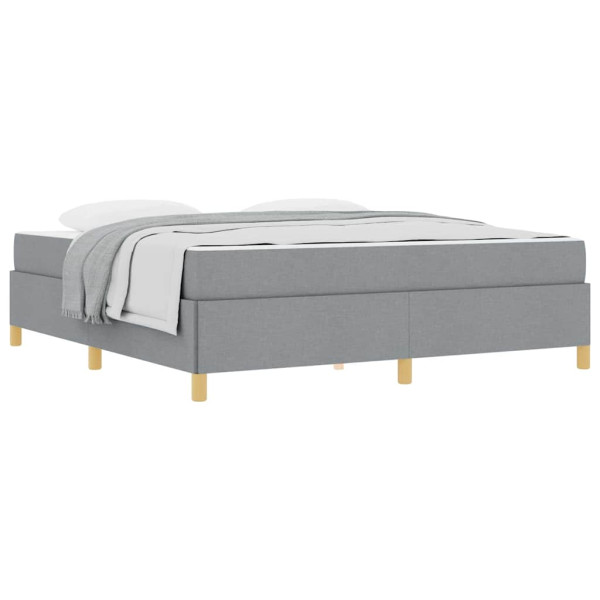 Cama Box Outros Cinza claro e Branco 180 x 200 cm tecido M 3