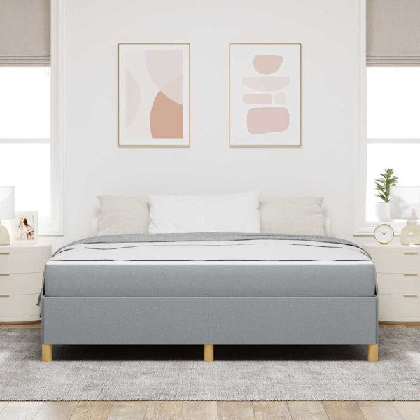 Cama Box Outros Cinza claro e Branco 180 x 200 cm tecido M 5