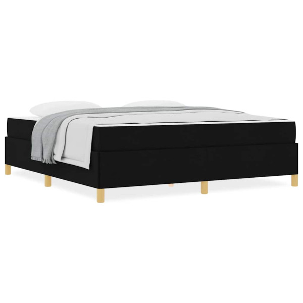 Cama tipo Box Spring Negro y Blanco y Negro 180 x 200 cm tela M 4